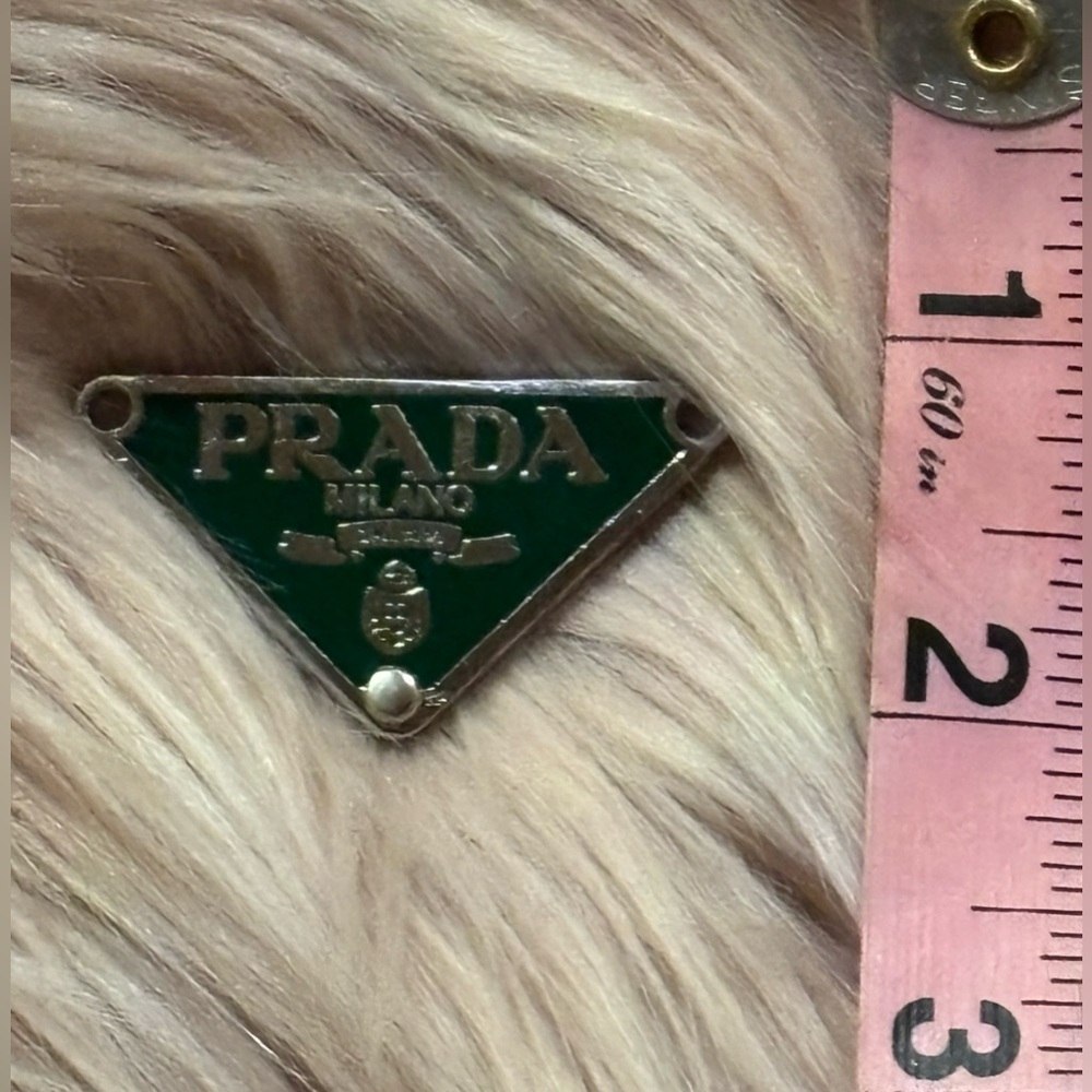 Prada Women's Upcycled Pendant in Dark Green and Silver - Picture 7 of 7